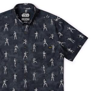 RSVLTS Clone Meme KUNUFLEX Short Sleeve Shirt in Black — front view