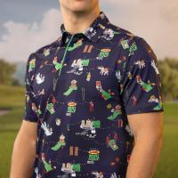 RSVLTS You're Gonna Die, Clown! All-Day Polo in Black — front view
