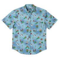 RSVLTS You're Gonna Die, Clown! KUNUFLEX Short Sleeve Shirt in Blue — detail 3