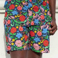 RSVLTS Groovy Garden Bamboo Resort Shorts in Multicolor — detail 2