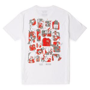 RSVLTS Tunes and Melodies Crewneck Tee in White — front view