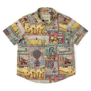 RSVLTS Paradise Found Preschool KUNUFLEX Short Sleeve Shirt in Brown — front view