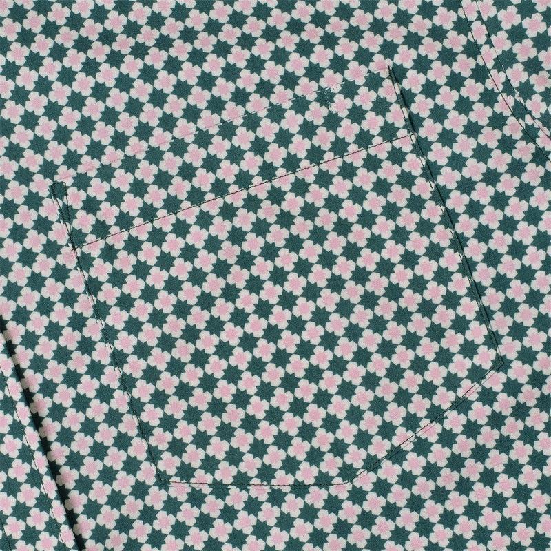 RSVLTS Quantum Quilt KUNUFLEX Short Sleeve Shirt in Green — detail 6