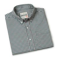 RSVLTS Quantum Quilt KUNUFLEX Short Sleeve Shirt in Green — detail 8