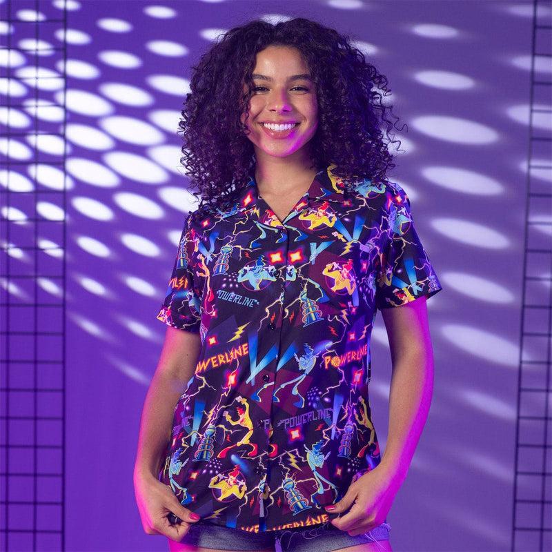 RSVLTS Powerline Women's KUNUFLEX Short Sleeve Shirt in Black — front view