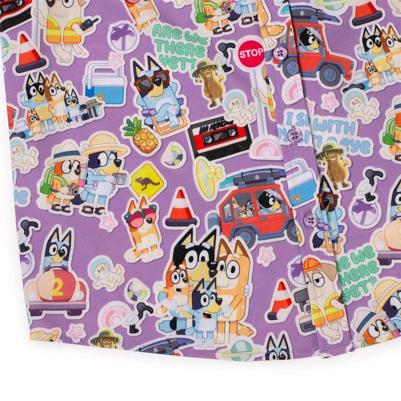 RSVLTS Let's Motor Youth KUNUFLEX Short Sleeve Shirt in Purple — detail 5
