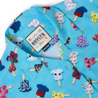 RSVLTS Kunu Pops Women's KUNUFLEX Short Sleeve Shirt in Blue — detail 3