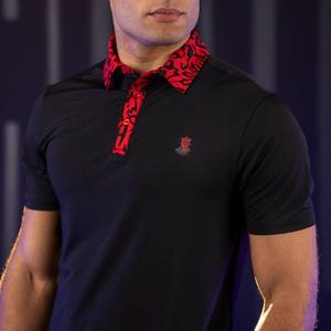 RSVLTS Maul Markings All-Day Polo in Black — front view