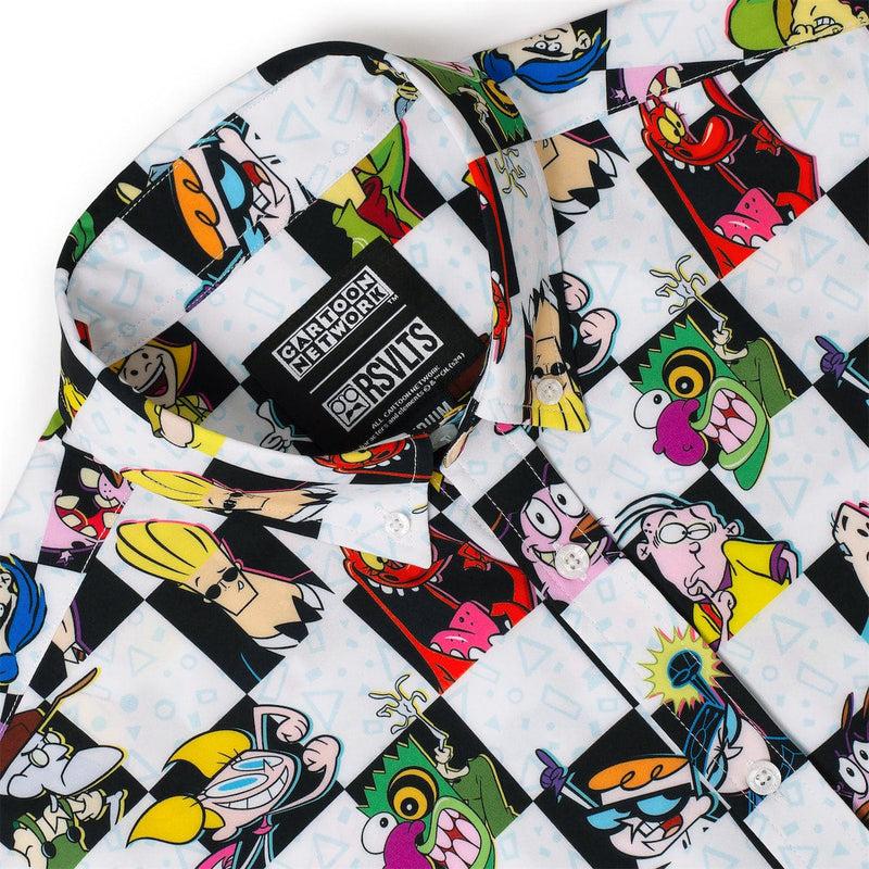 RSVLTS Cartoon Cartoons! KUNUFLEX Short Sleeve Shirt in Black — detail 2
