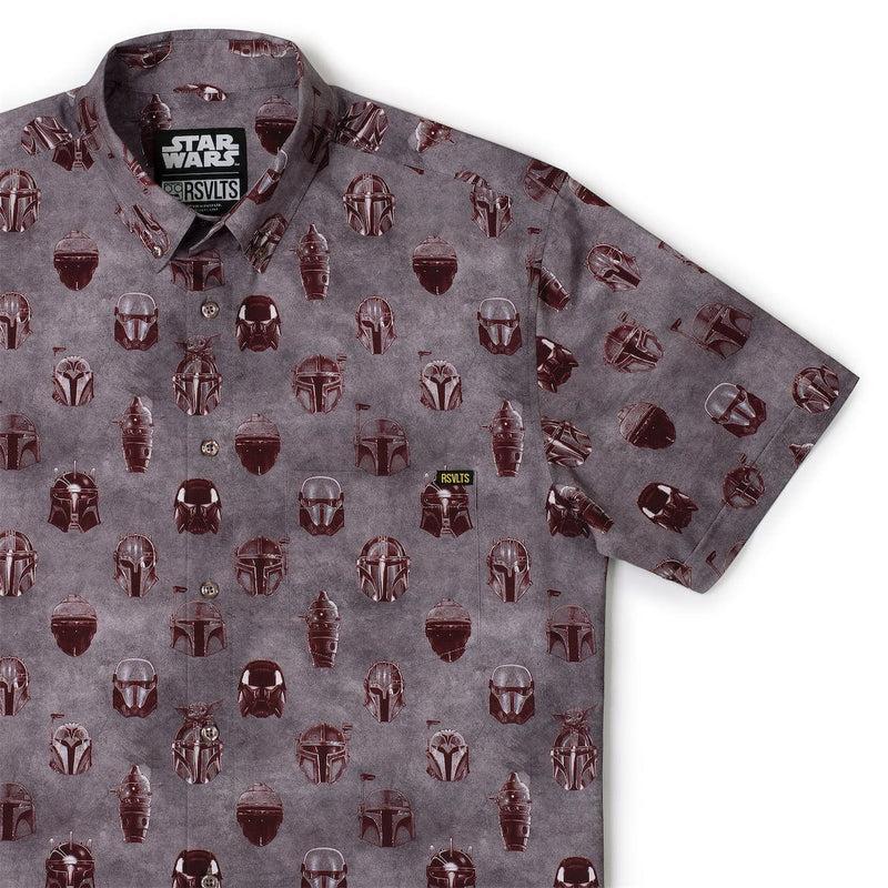 RSVLTS Metal Heads KUNUFLEX Short Sleeve Shirt in Gray — front view