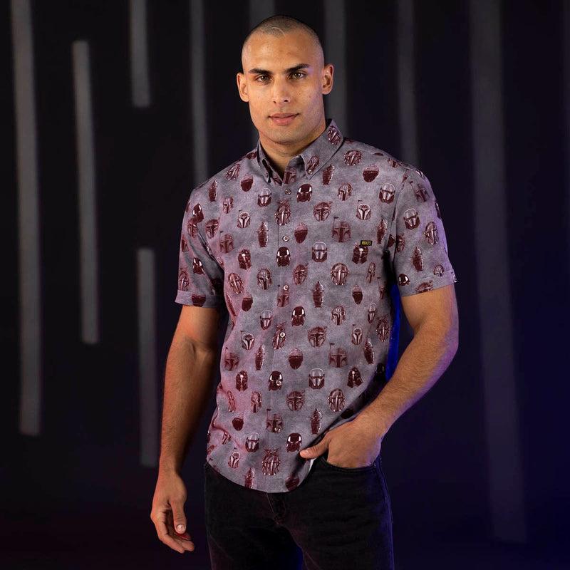 RSVLTS Metal Heads KUNUFLEX Short Sleeve Shirt in Gray — detail 3