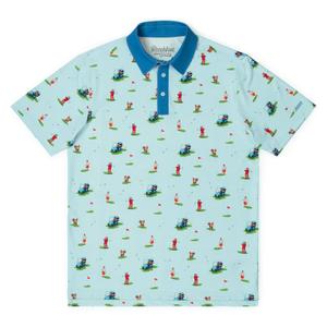 RSVLTS FURRR!!! All-Day Polo in Blue — front view