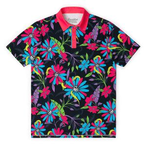 RSVLTS Doom and Bloom All-Day Polo in Black — front view