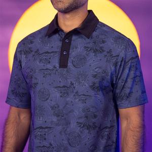 RSVLTS Ghoul-a Dancers All-Day Polo in Black — front view