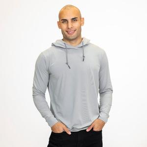 RSVLTS Thunder Frost Performance Hoodie in Gray — front view
