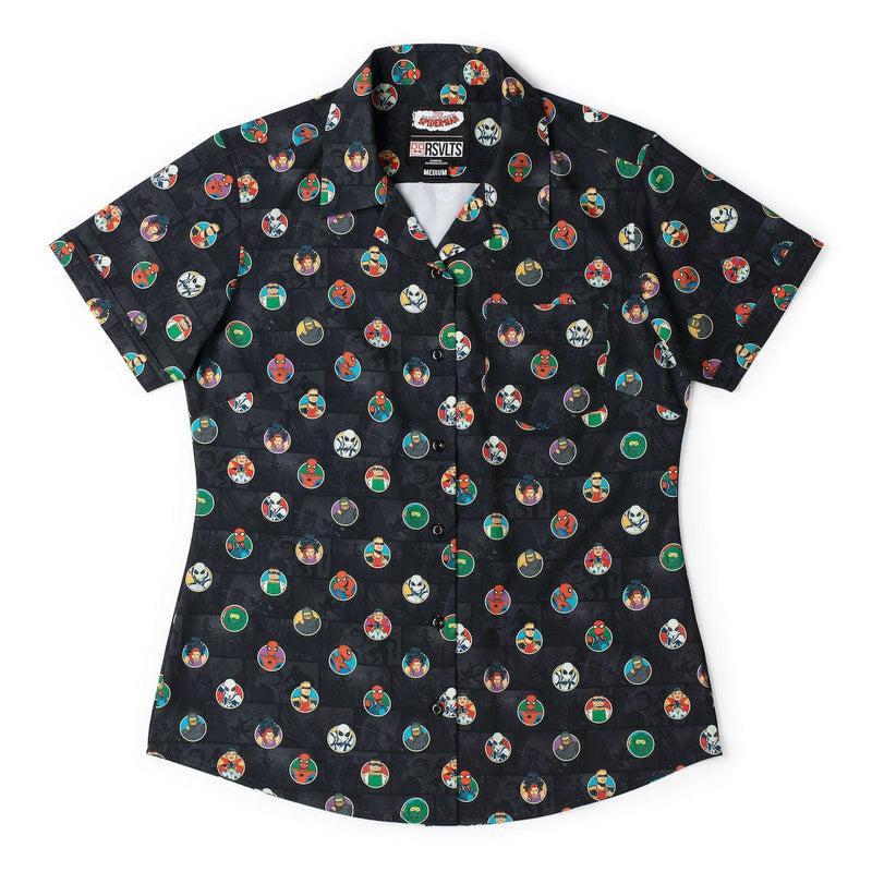 RSVLTS Allies and Archenemies Women's KUNUFLEX Short Sleeve Shirt in Black — detail 2