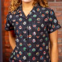 RSVLTS Allies and Archenemies Women's KUNUFLEX Short Sleeve Shirt in Black — detail 3