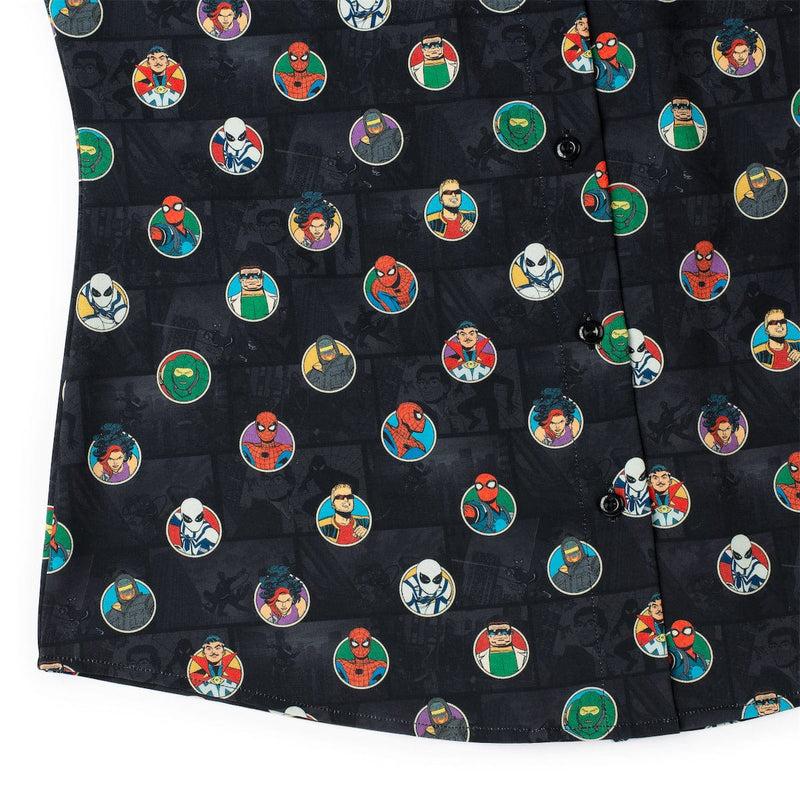 RSVLTS Allies and Archenemies Women's KUNUFLEX Short Sleeve Shirt in Black — detail 7