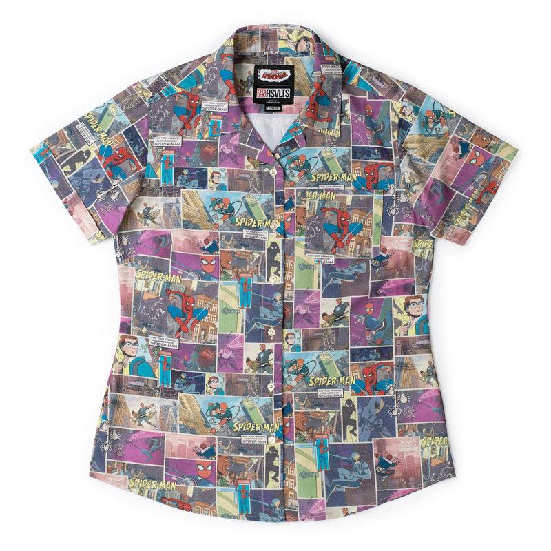 RSVLTS In the Swing of Things Women's KUNUFLEX Short Sleeve Shirt in Multicolor — detail 2