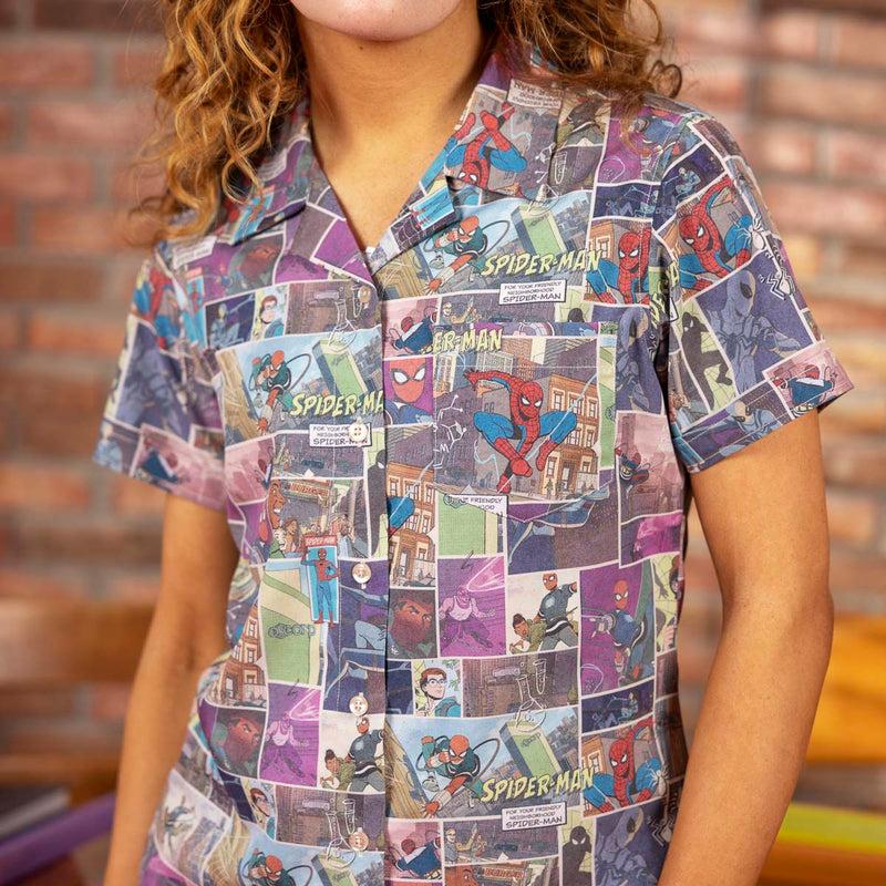 RSVLTS In the Swing of Things Women's KUNUFLEX Short Sleeve Shirt in Multicolor — detail 3