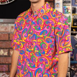 RSVLTS Yeah Maaaaan... KUNUFLEX Short Sleeve Shirt in Multicolor — front view