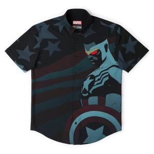 RSVLTS Symbol of Truth KUNUFLEX Short Sleeve Shirt in Black — front view