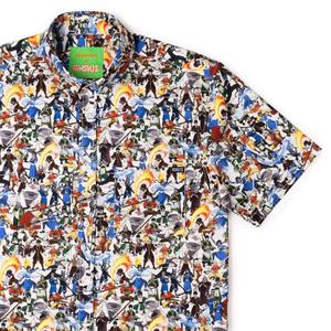 RSVLTS The Aang Gang KUNUFLEX Short Sleeve Shirt in Multicolor — front view