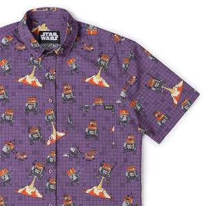 RSVLTS Chop & Loth KUNUFLEX Short Sleeve Shirt in Purple — front view