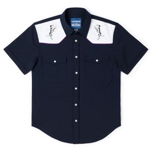 RSVLTS Morrow's Best Friend Roper Short Sleeve Shirt in Black — front view