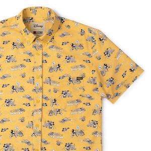RSVLTS Mouse's Best Friend KUNUFLEX Short Sleeve Shirt in Yellow — front view