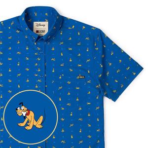 RSVLTS Lil Plutos KUNUFLEX Short Sleeve Shirt in Blue — front view