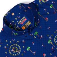 RSVLTS Sonic Interrupted KUNUFLEX Short Sleeve Shirt in Blue — detail 3