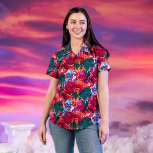 RSVLTS Olympus Would Be That Way Women's KUNUFLEX Short Sleeve Shirt — front view