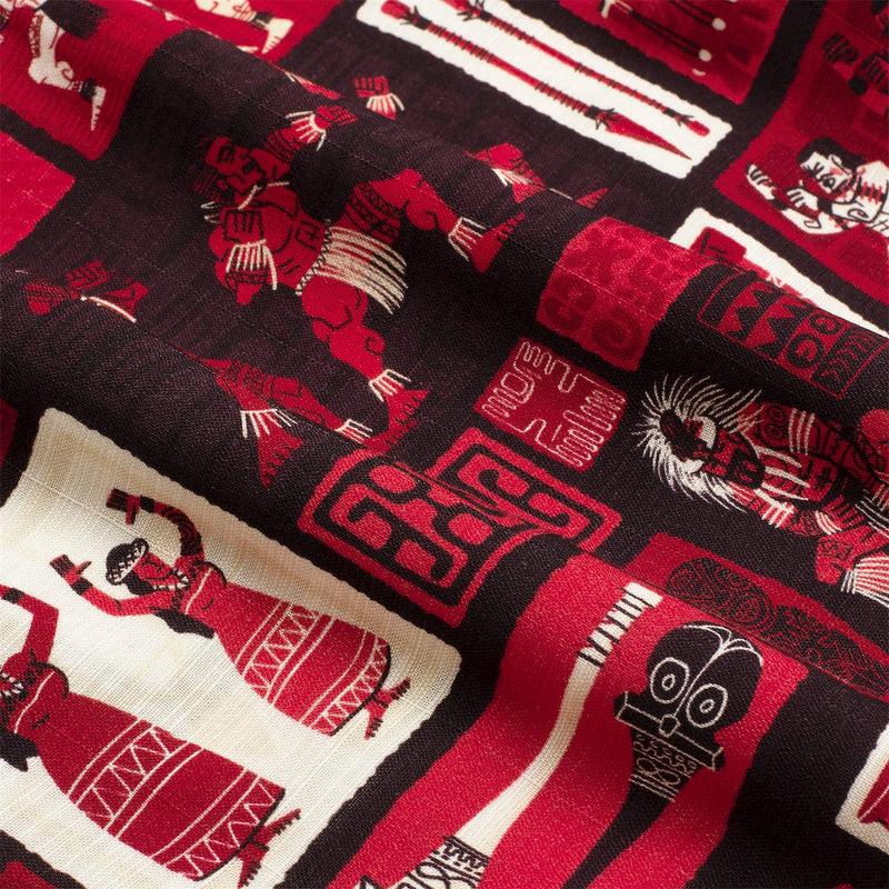 RSVLTS The Spirit of Polynesia Bamboo Resort Shorts in Red — detail 2