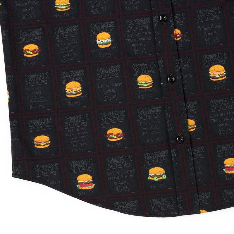 RSVLTS Burgers of the Day KUNUFLEX Short Sleeve Shirt in Black — detail 2