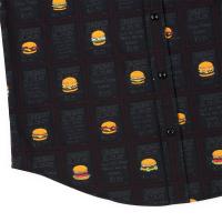RSVLTS Burgers of the Day KUNUFLEX Short Sleeve Shirt in Black — detail 2