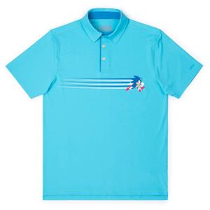 RSVLTS Blue Streak All-Day Polo in Blue — front view