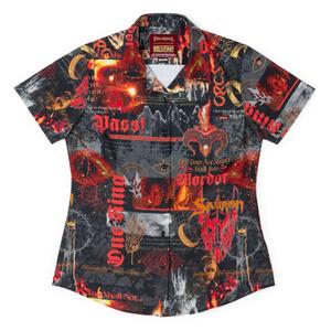 RSVLTS Forces of Mordor Women's KUNUFLEX Short Sleeve Shirt in Black — front view