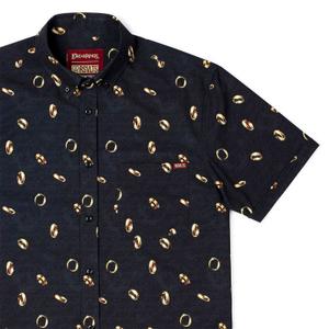 RSVLTS The One Ring KUNUFLEX Short Sleeve Shirt in Black — front view