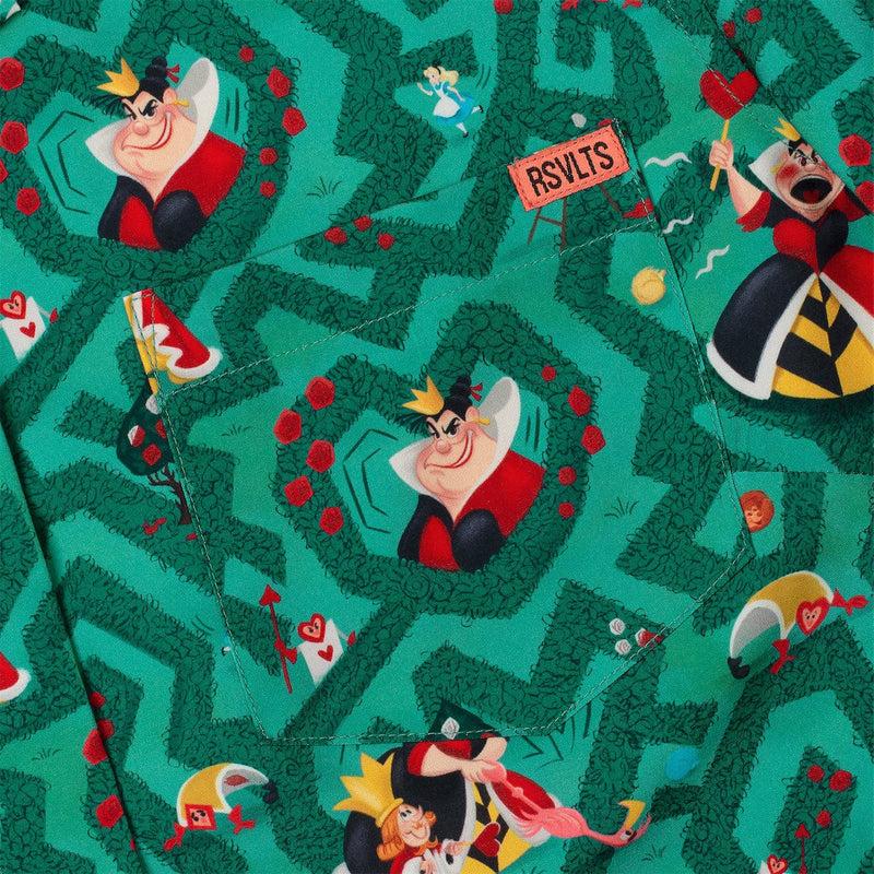 RSVLTS Off with Their Heads! Women's KUNUFLEX Short Sleeve Shirt in Green — detail 2