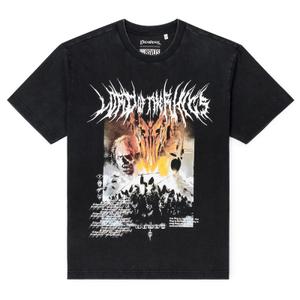 RSVLTS Heavy Mithril Vintage Crewneck Tee in Black — front view