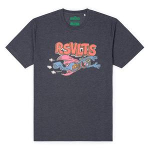 RSVLTS Super Grover Crewneck Tee in Gray — front view