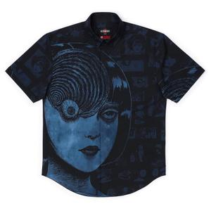 RSVLTS Irresistible Pull KUNUFLEX Short Sleeve Shirt in Black — front view