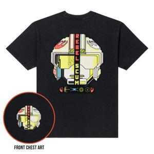 RSVLTS Rebel Scum Retro Vintage Crewneck Tee in Black — front view