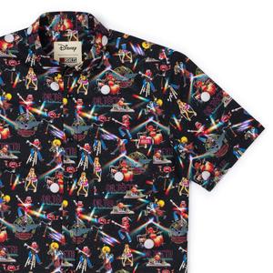 RSVLTS Muppet Music Mayhem KUNUFLEX Short Sleeve Shirt in Black — front view