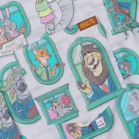 RSVLTS Mammal Metropolis Women's KUNUFLEX Short Sleeve Shirt in Gray — detail 2