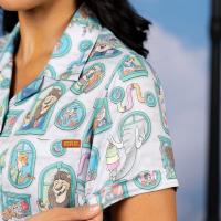 RSVLTS Mammal Metropolis Women's KUNUFLEX Short Sleeve Shirt in Gray — detail 3