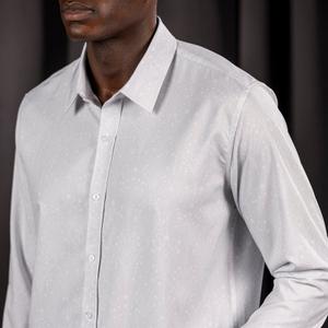 RSVLTS Gin Joint Jubilee Good Looks KUNUFLEX Dress Shirt in Gray — front view