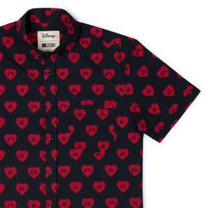 RSVLTS Lovebirds KUNUFLEX Short Sleeve Shirt in Black — front view