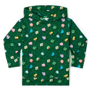 RSVLTS Marshmallow Madness Preschool Performance Hoodie in Green — front view